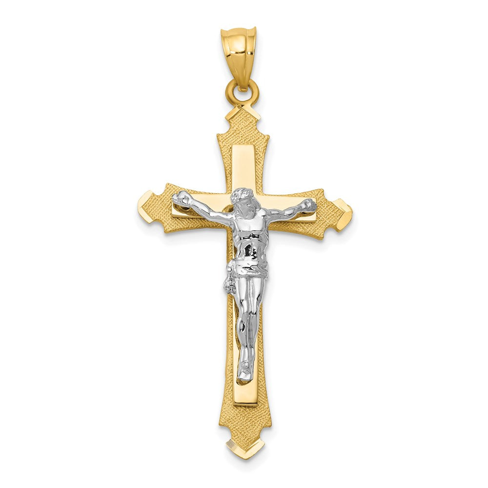Solid;Casted;Polished;Satin;14K Two-tone