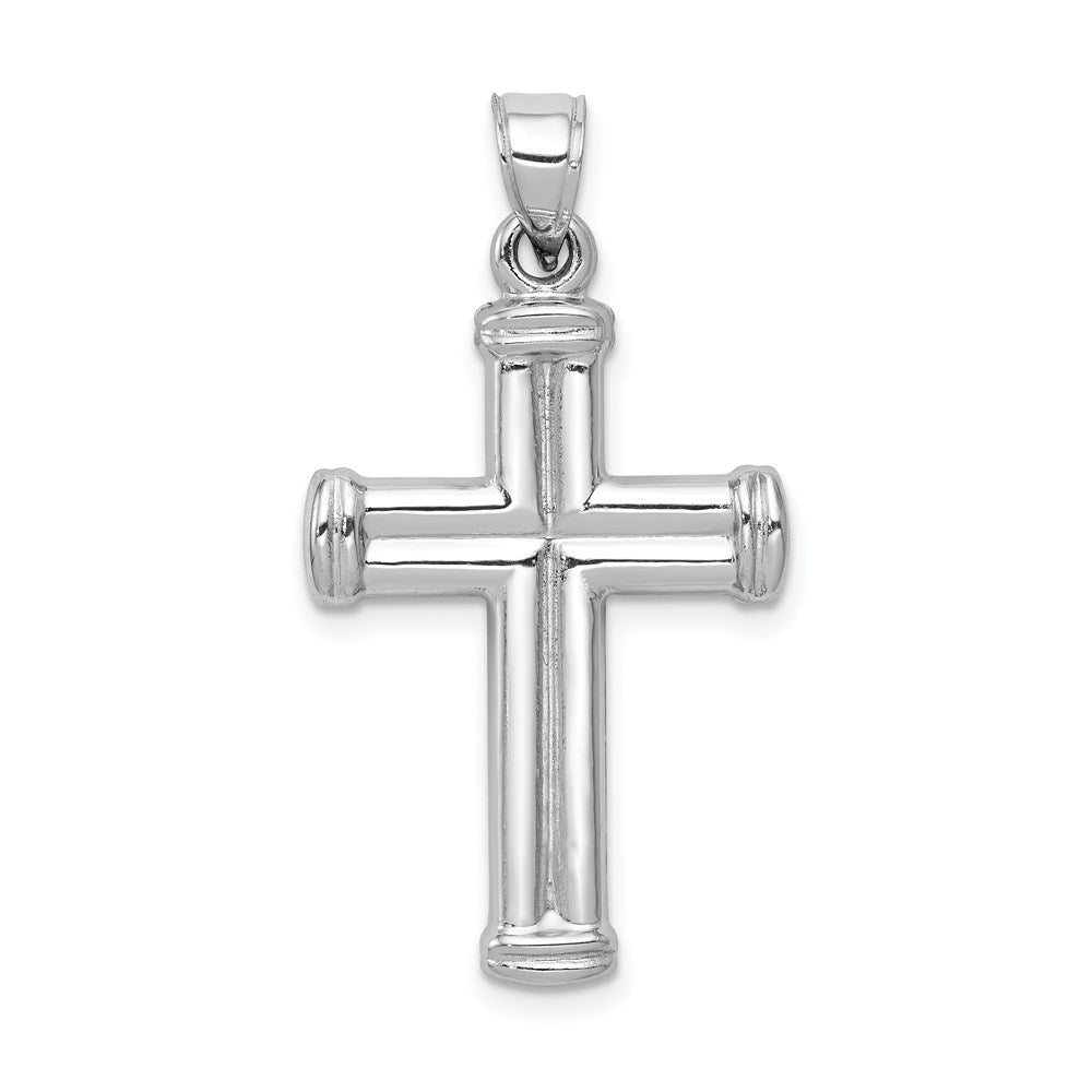 Polished;3-D;14K White gold;Hollow