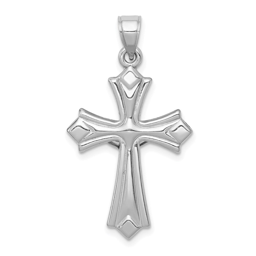 14K White Gold Crucifix Reversible to Cross Pendant