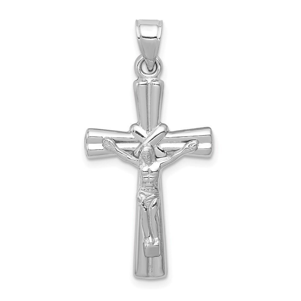 Polished;3-D;14K White gold;Hollow