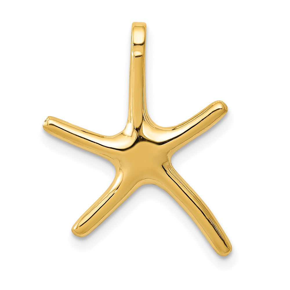 Casted;Polished;14k Yellow gold;Textured;Chain slide
