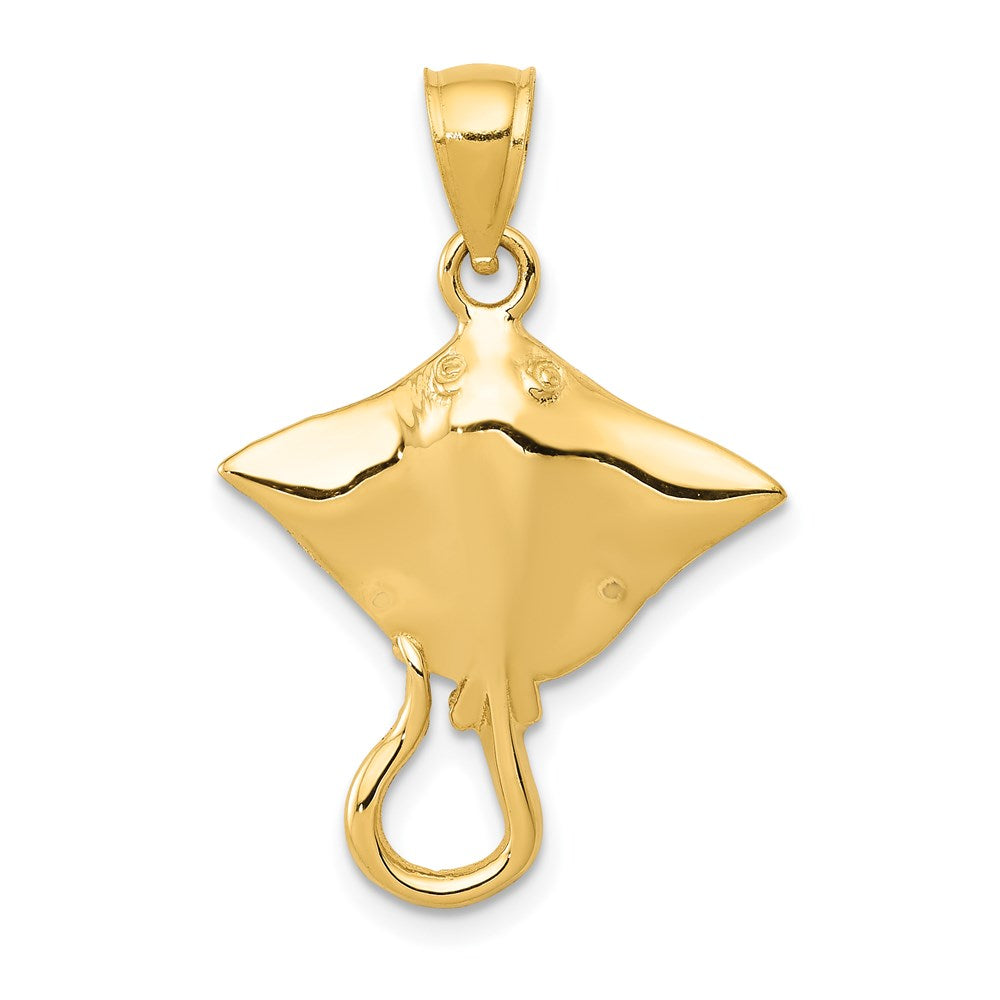 Solid;Casted;Polished;14k Yellow gold;Open back