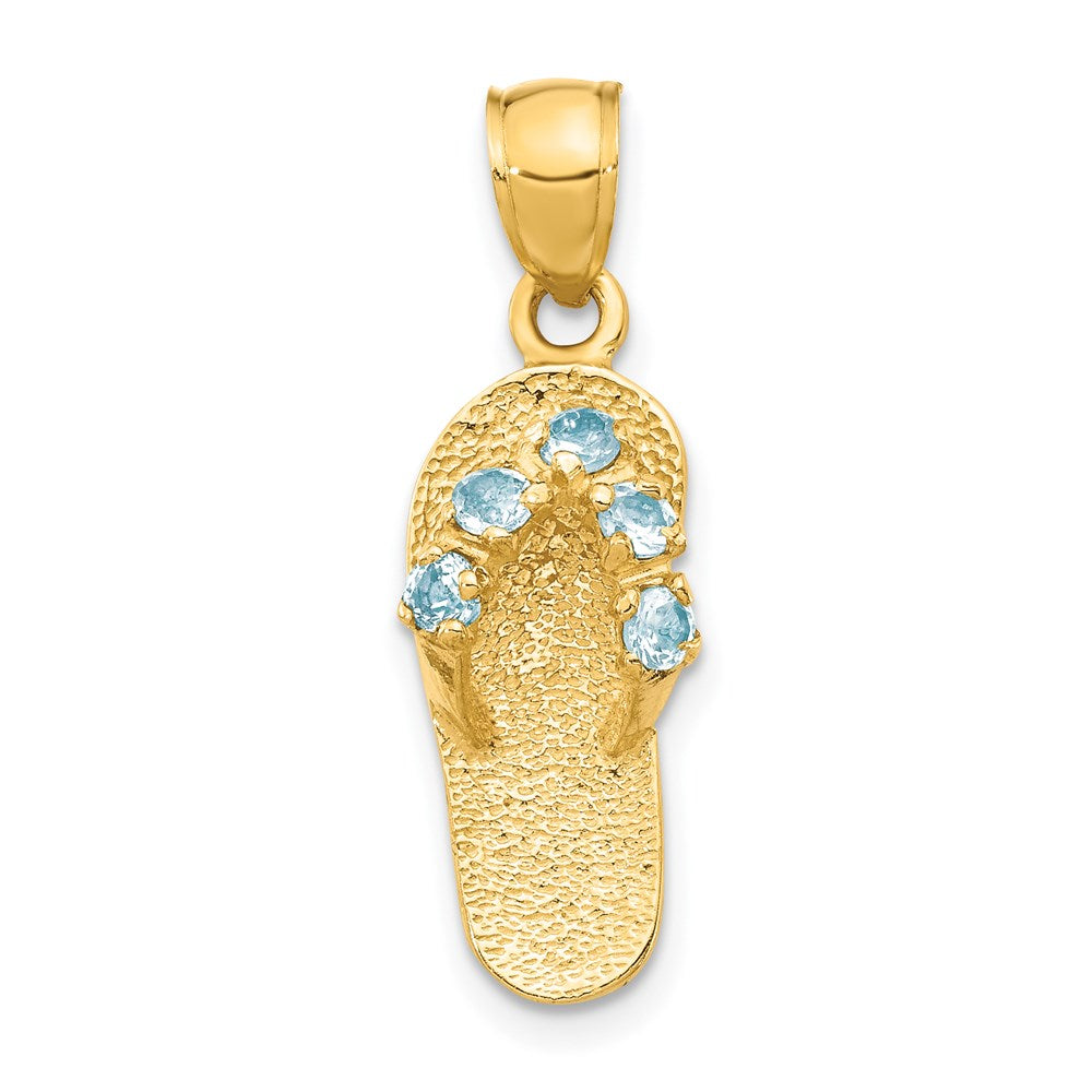 Solid;Casted;Polished;3-D;14k Yellow gold;Synthetic;CZ;Textured;Textured back