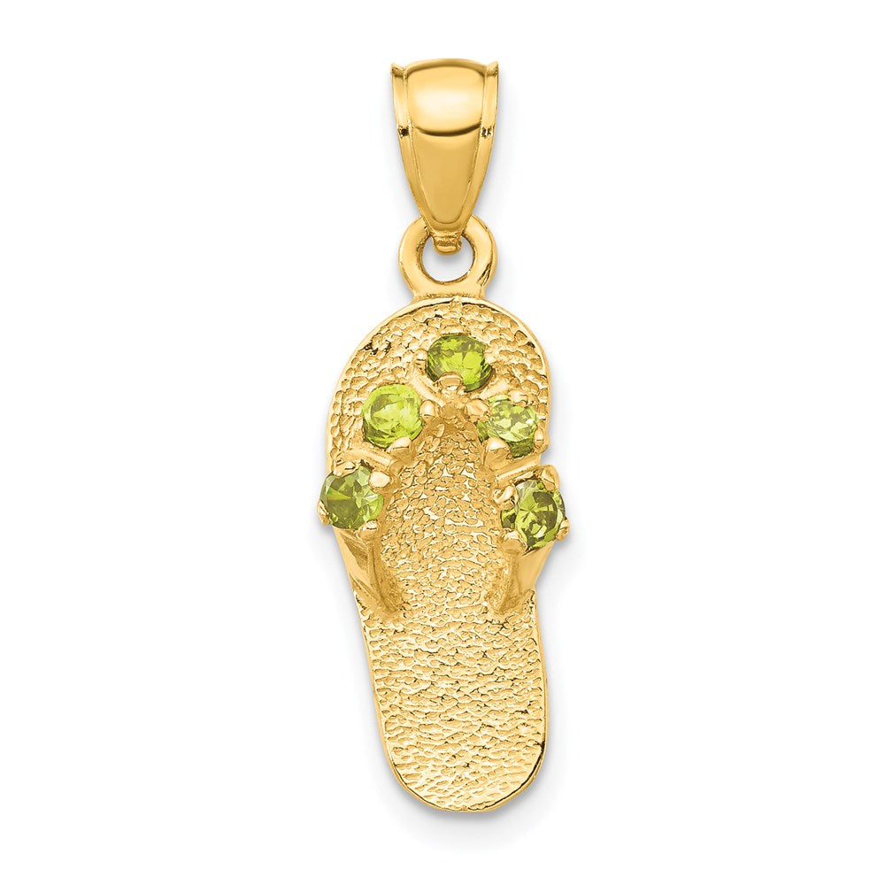 Solid;Casted;Polished;3-D;14k Yellow gold;Synthetic;CZ;Textured;Textured back