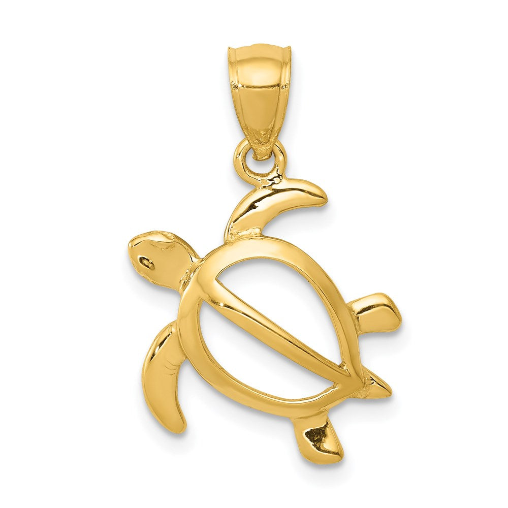 Polished;14k Yellow gold;Open