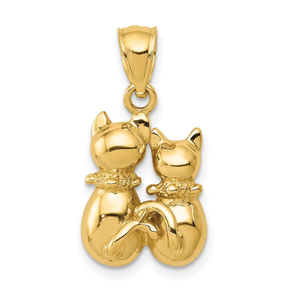 Solid;Casted;Polished;14k Yellow gold;Open back