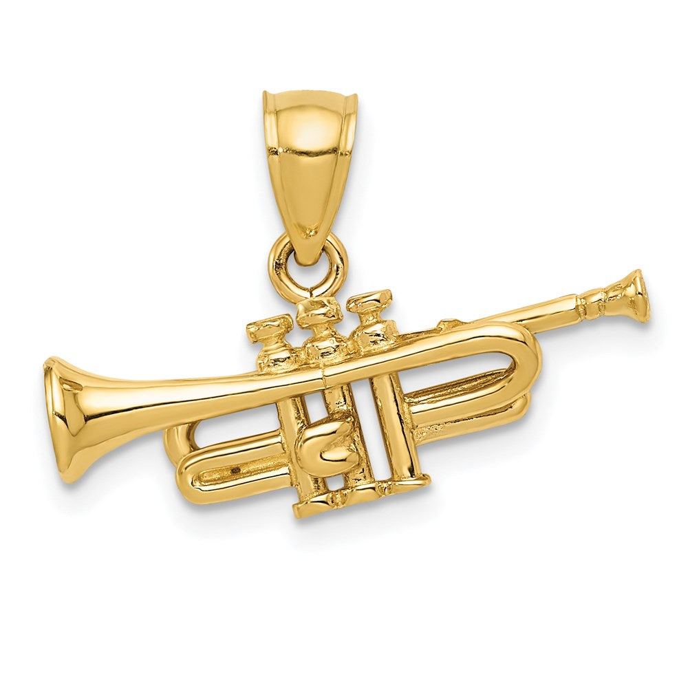Solid;3-D;14k Yellow gold