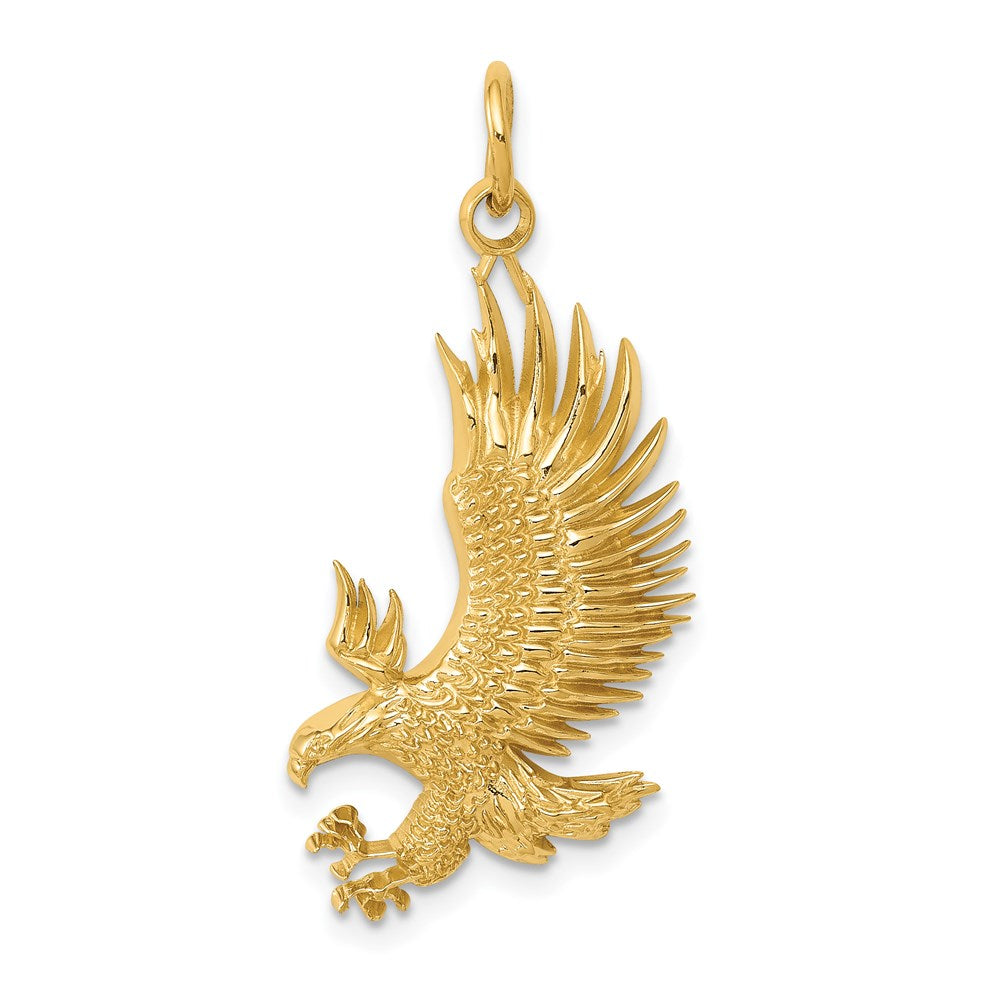 Polished;14k Yellow gold;Open back;Textured