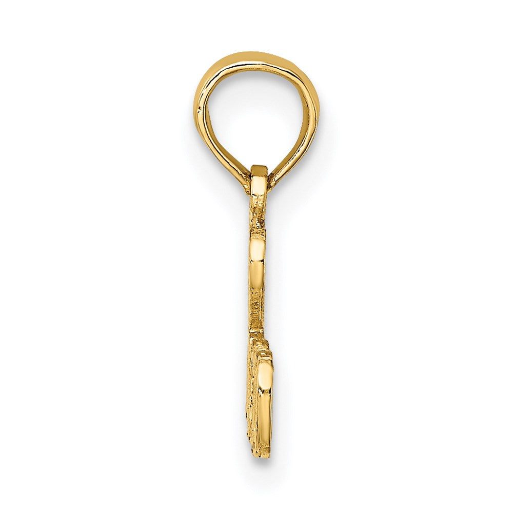 14K Polished/Textured I HEART BINGO Charm
