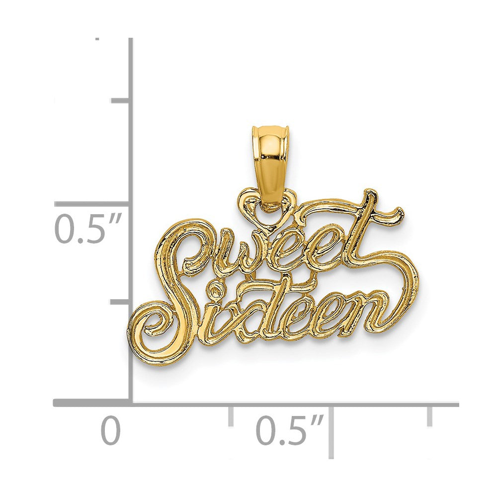14K SWEET SIXTEEN Charm