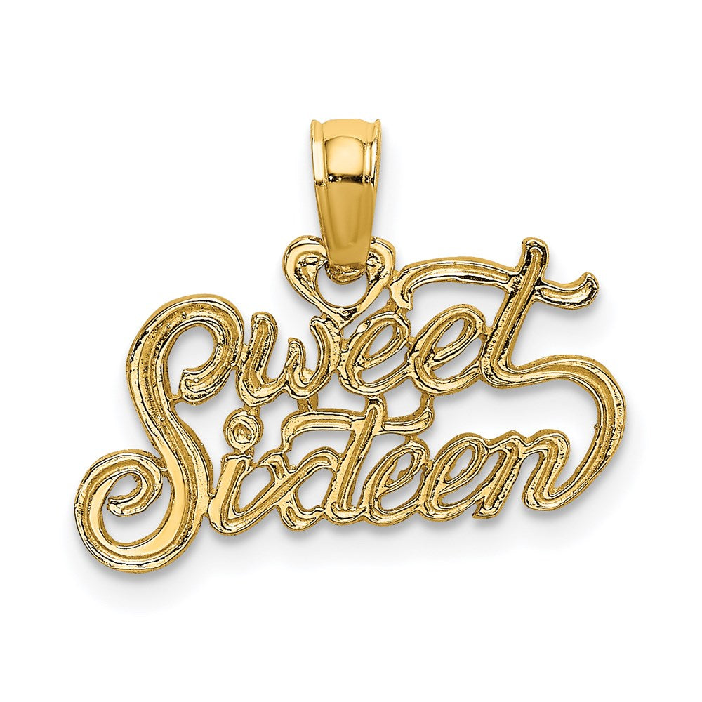 Solid;Polished;14k Yellow gold;Textured back