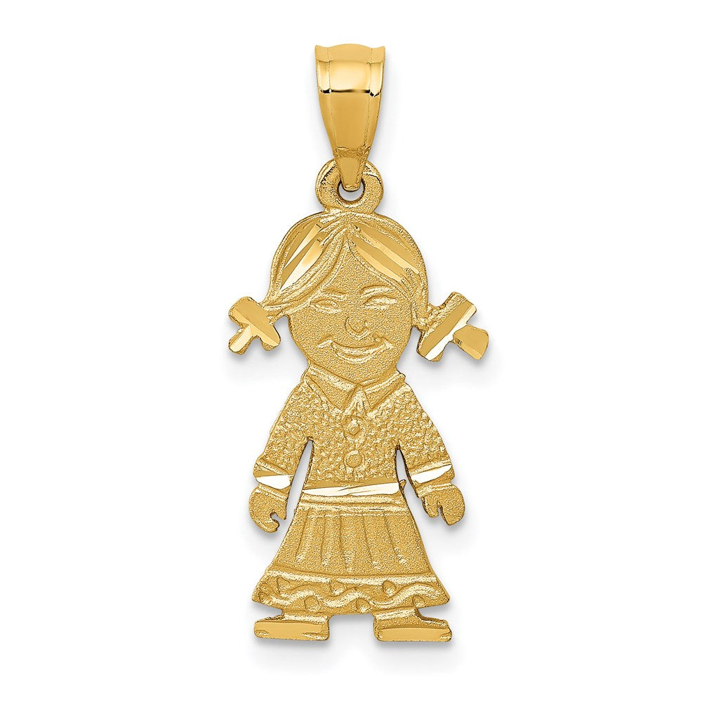 Diamond-cut;Satin;14k Yellow gold;Stamped;Not engraveable