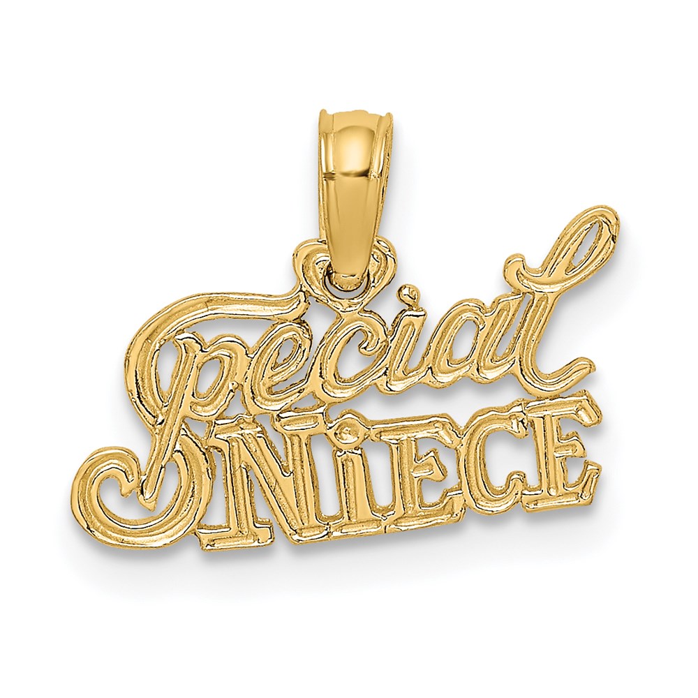 Polished;14k Yellow gold;Textured back