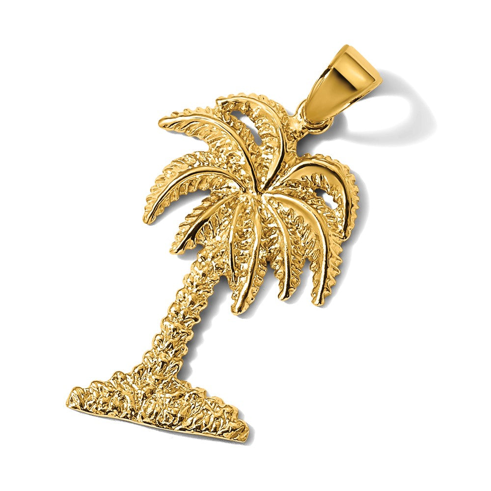 14K Large Palm Tree Pendant