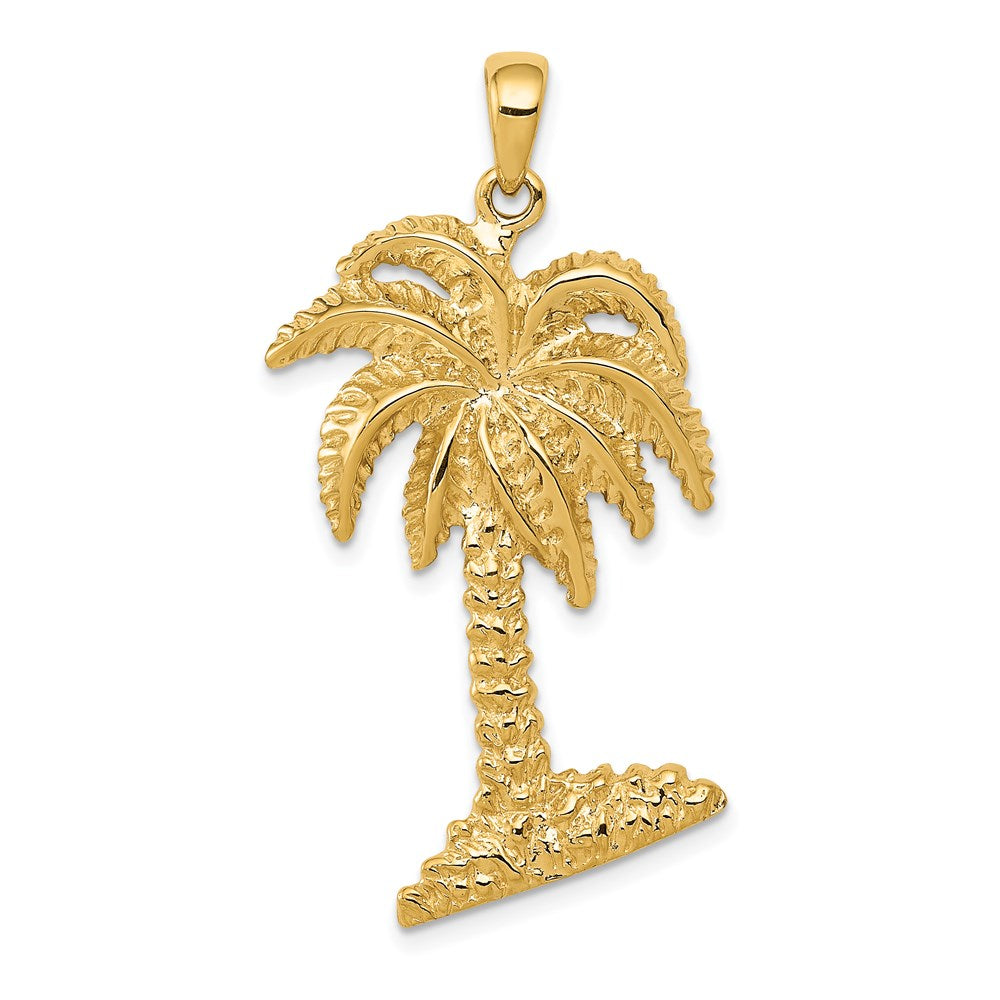 Polished;14k Yellow gold;Textured