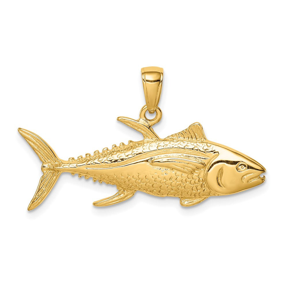 Solid;Casted;Polished;14k Yellow gold;Open back;Textured