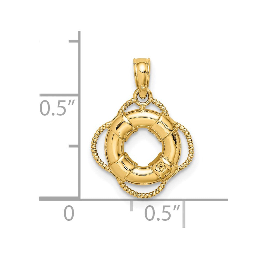 14K 3-D Life Preserver Charm