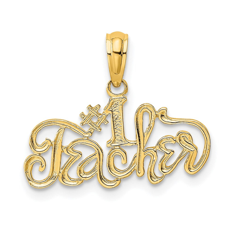 Solid;Polished;14k Yellow gold;Textured back