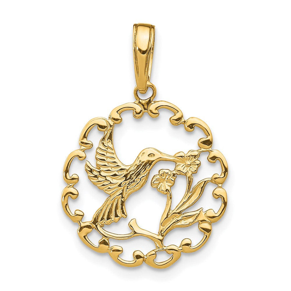 Solid;Polished;14k Yellow gold;Flat back;Textured;Textured back