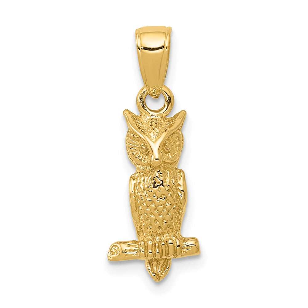 Solid;Polished;3-D;14k Yellow gold;Textured