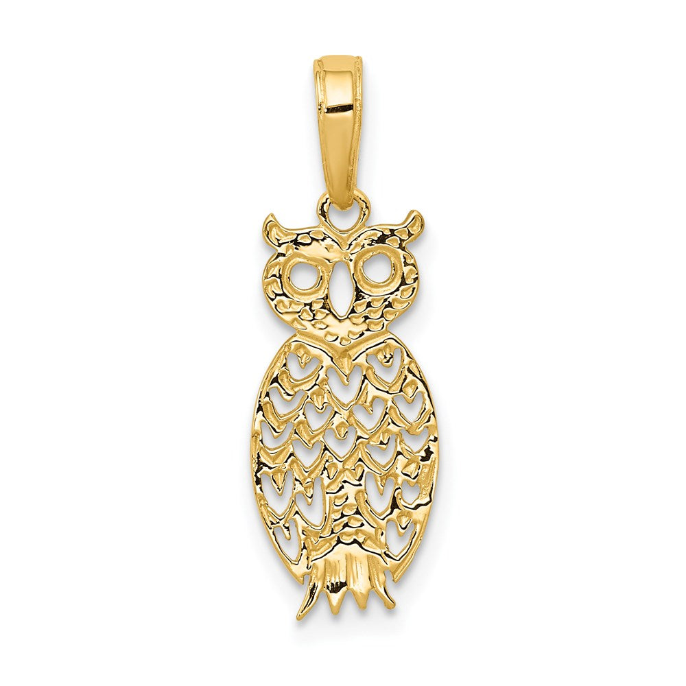Solid;Polished;14k Yellow gold;Flat back;Textured;Textured back