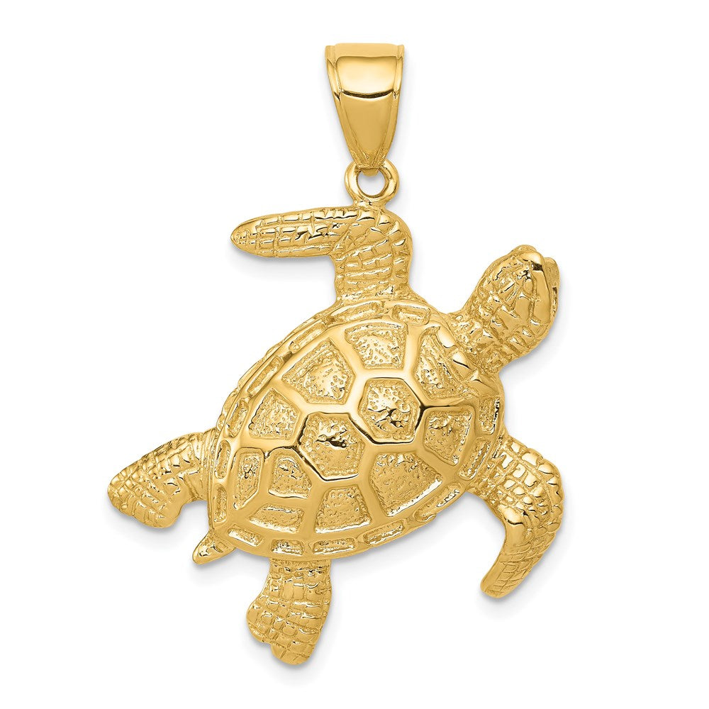 Polished;14k Yellow gold;Textured