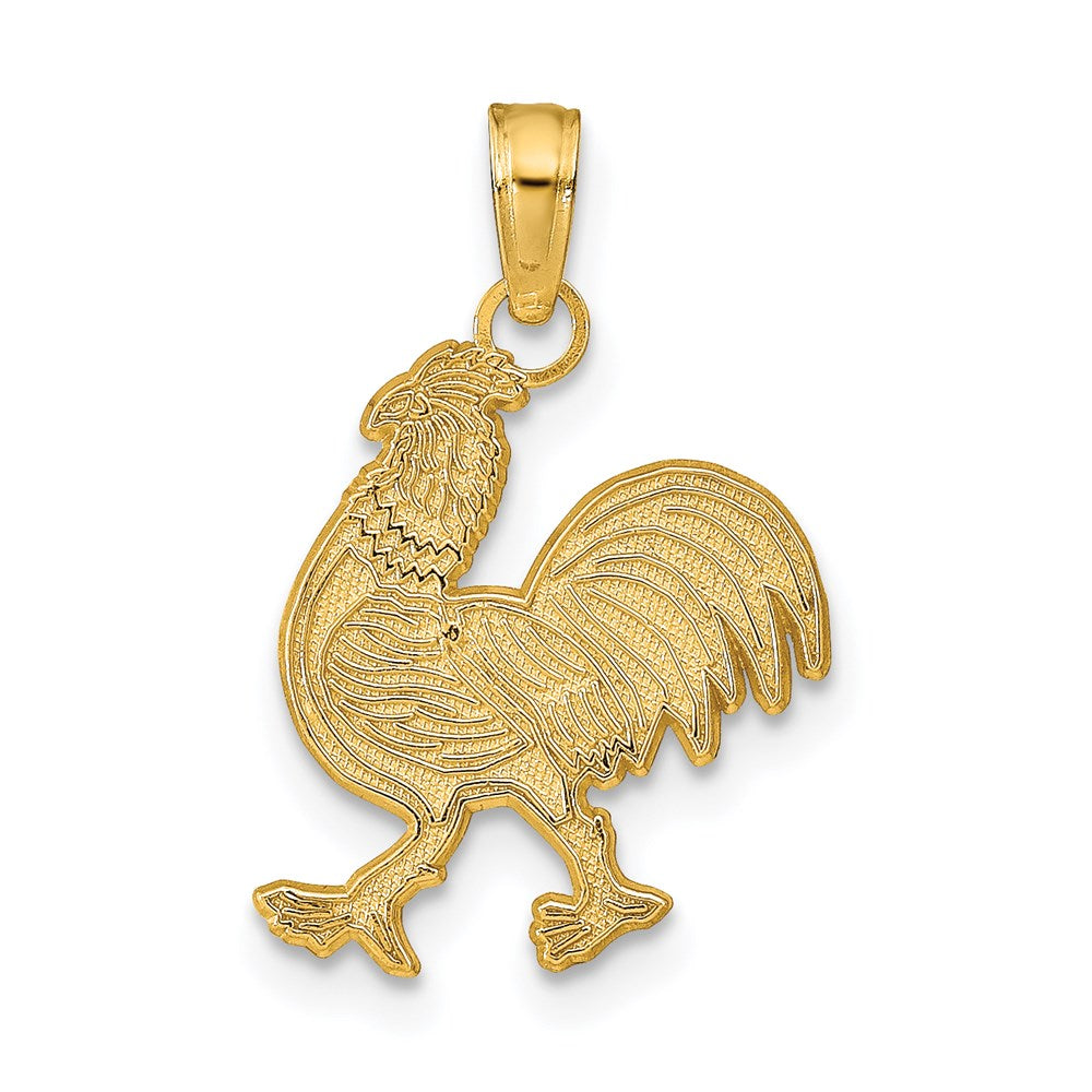 Polished;14k Yellow gold;Textured;Textured back;Flat