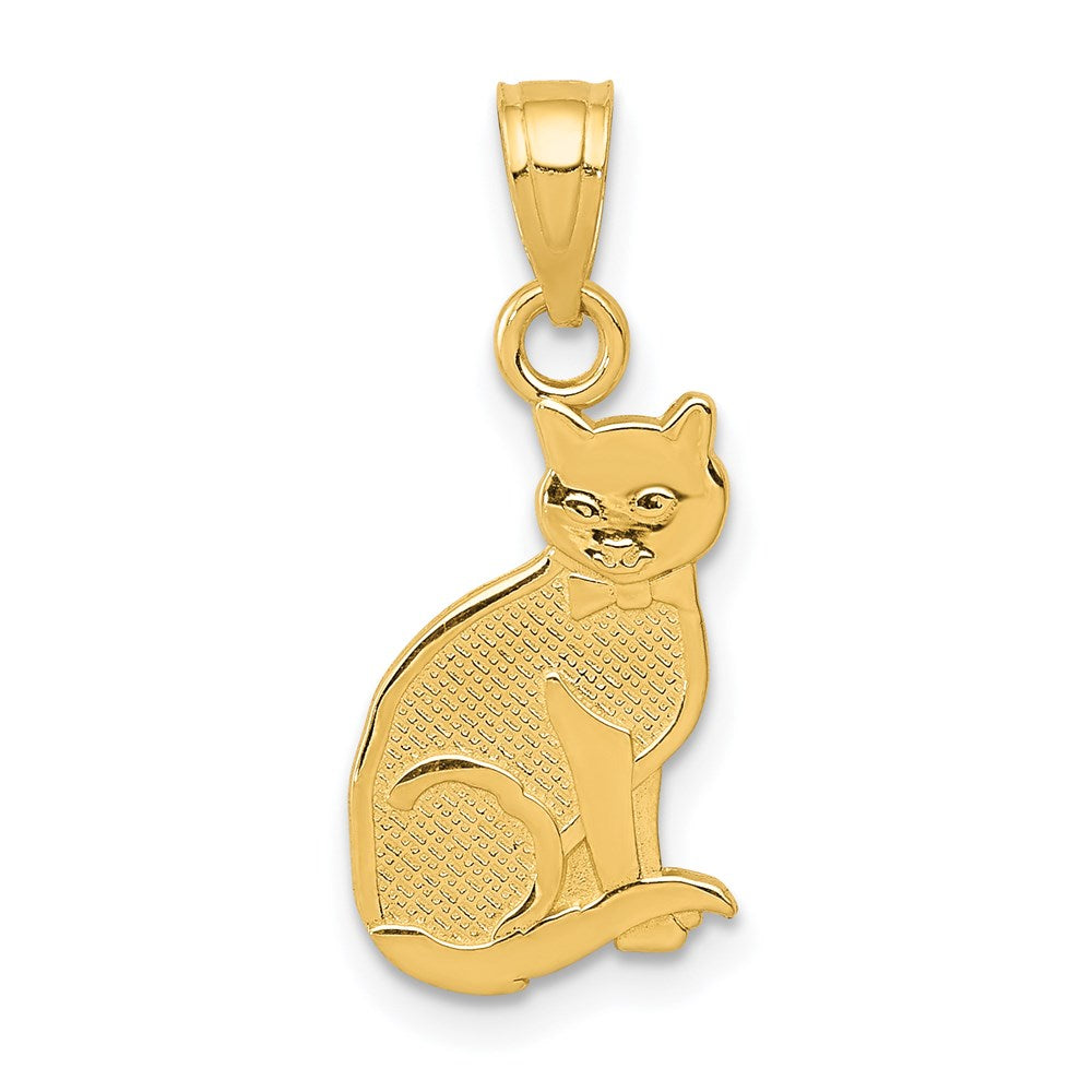 Polished;14k Yellow gold;Reversible;Textured;Flat