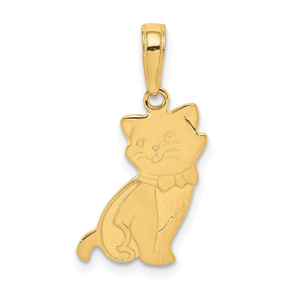 Polished;14k Yellow gold;Flat