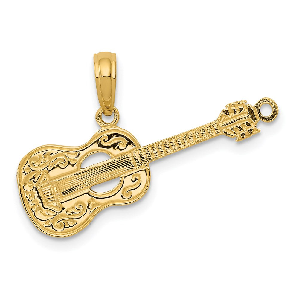 Polished;14k Yellow gold;Textured;Textured back;Flat