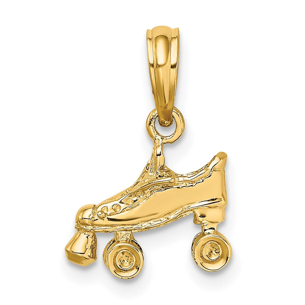 Polished;3-D;14k Yellow gold