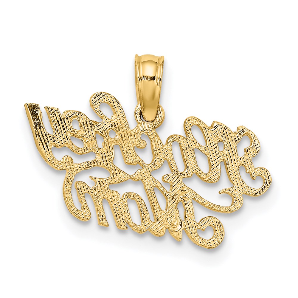 14K HOCKEY MOM Charm