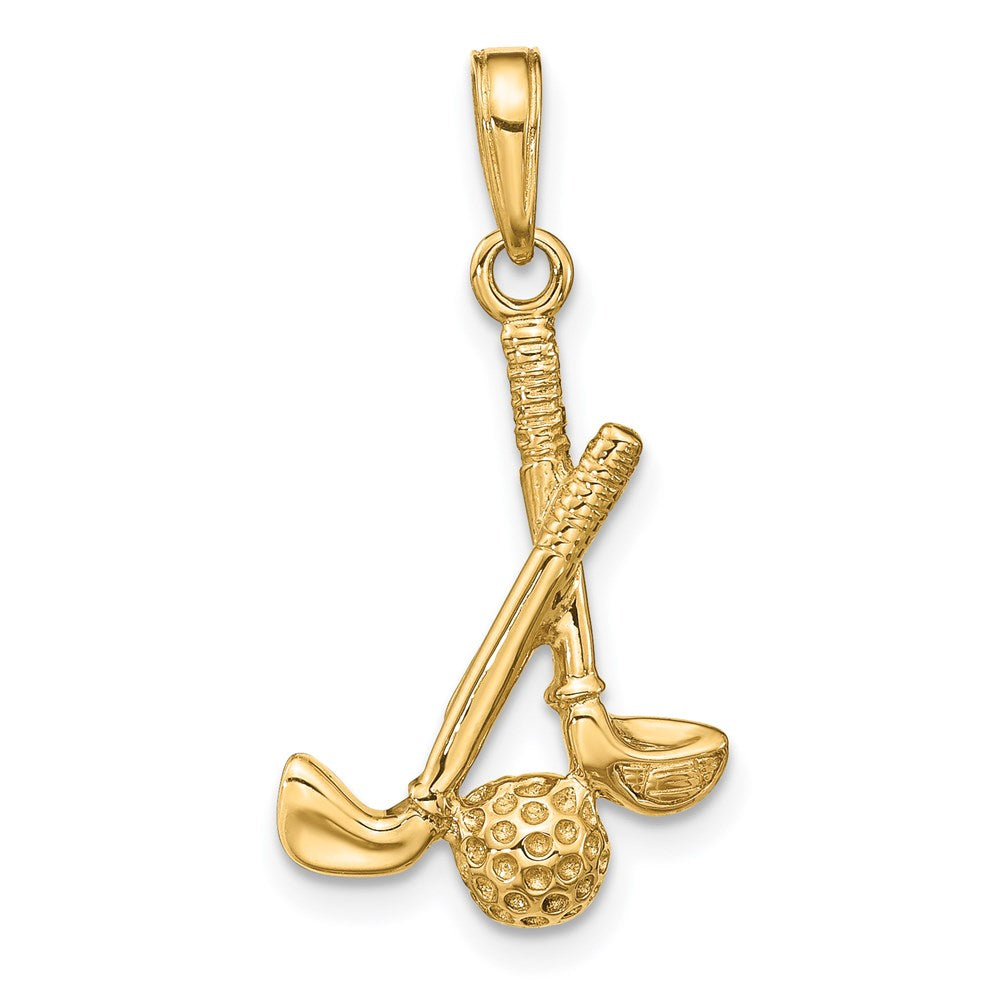 Casted;Polished;3-D;14k Yellow gold