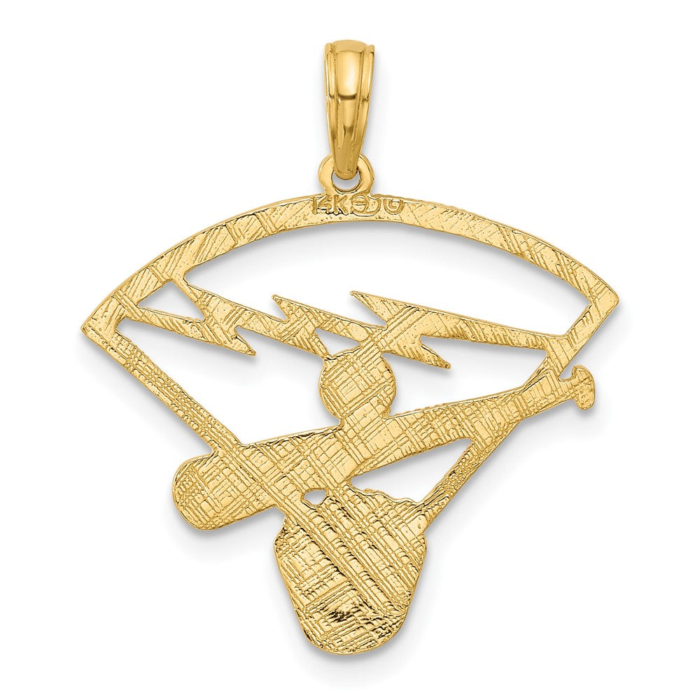 14K Baseball Diamond with Glove/Bat/Ball Pendant
