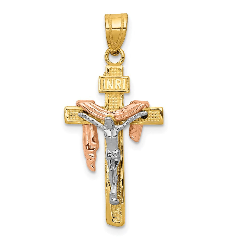 Polished;14K Tri-color;Textured