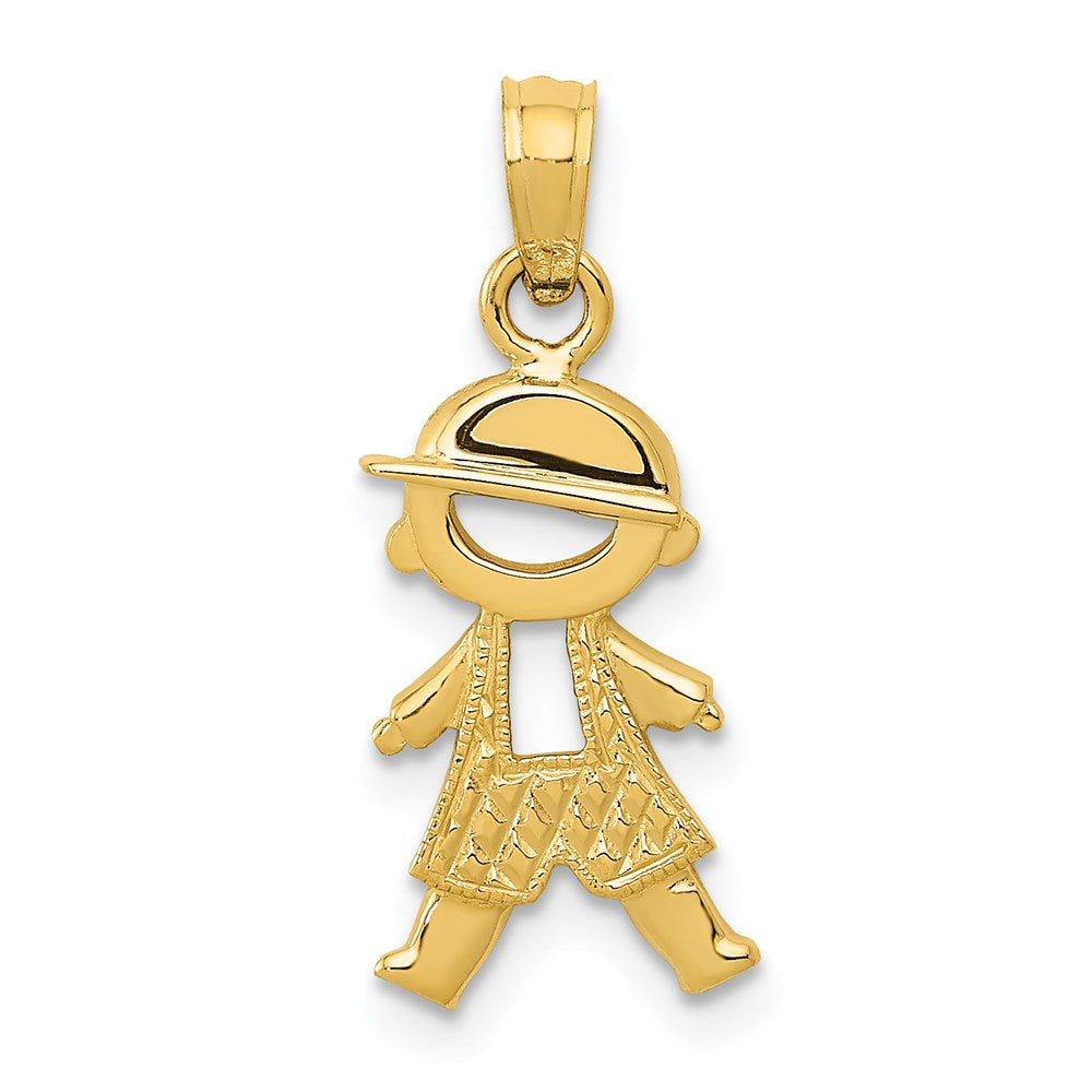 Polished;14k Yellow gold;Textured