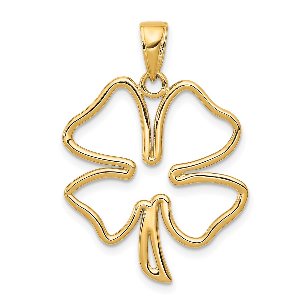 Polished;14k Yellow gold;Cut-out