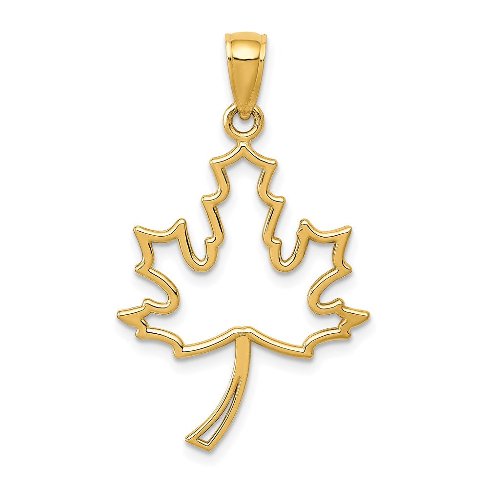 Polished;14k Yellow gold;Cut-out