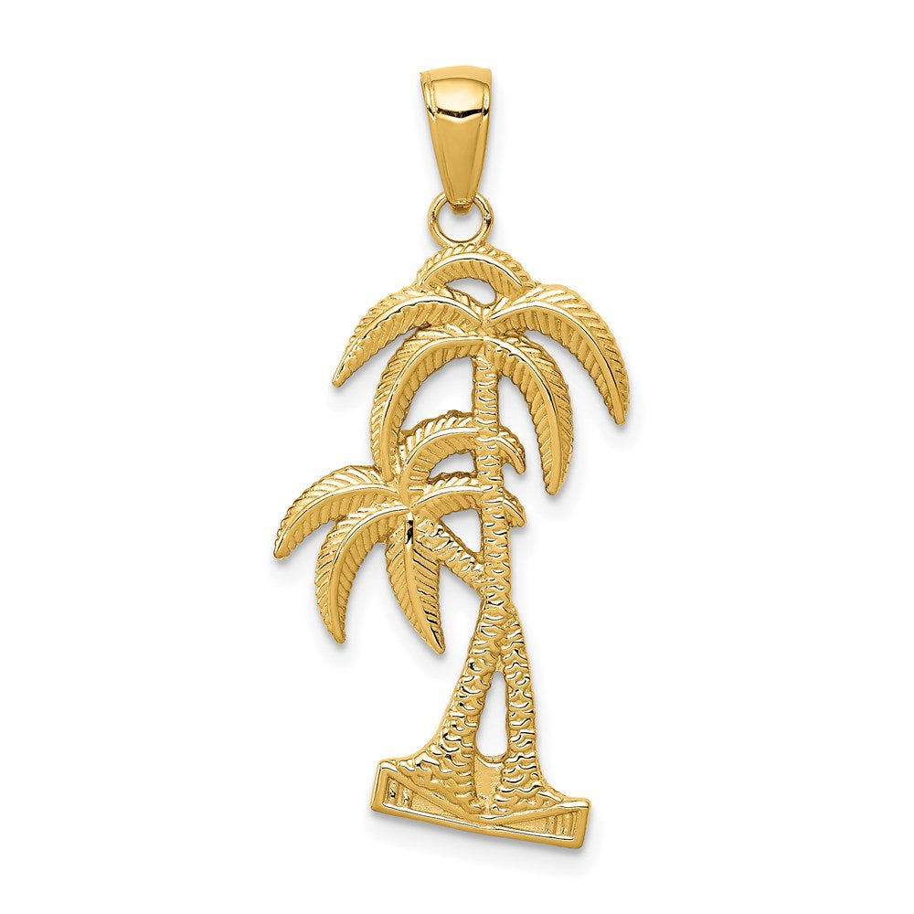 Polished;14k Yellow gold;Textured