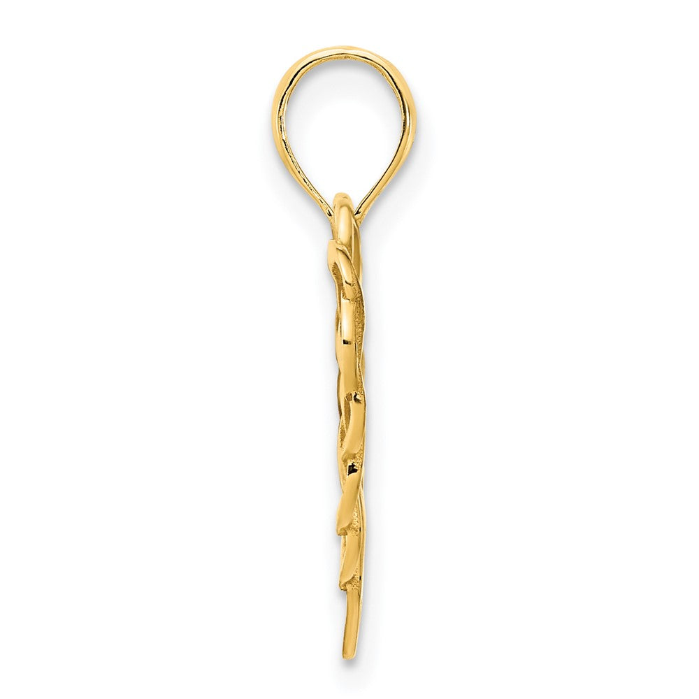 14k Fancy Woven Heart Pendant