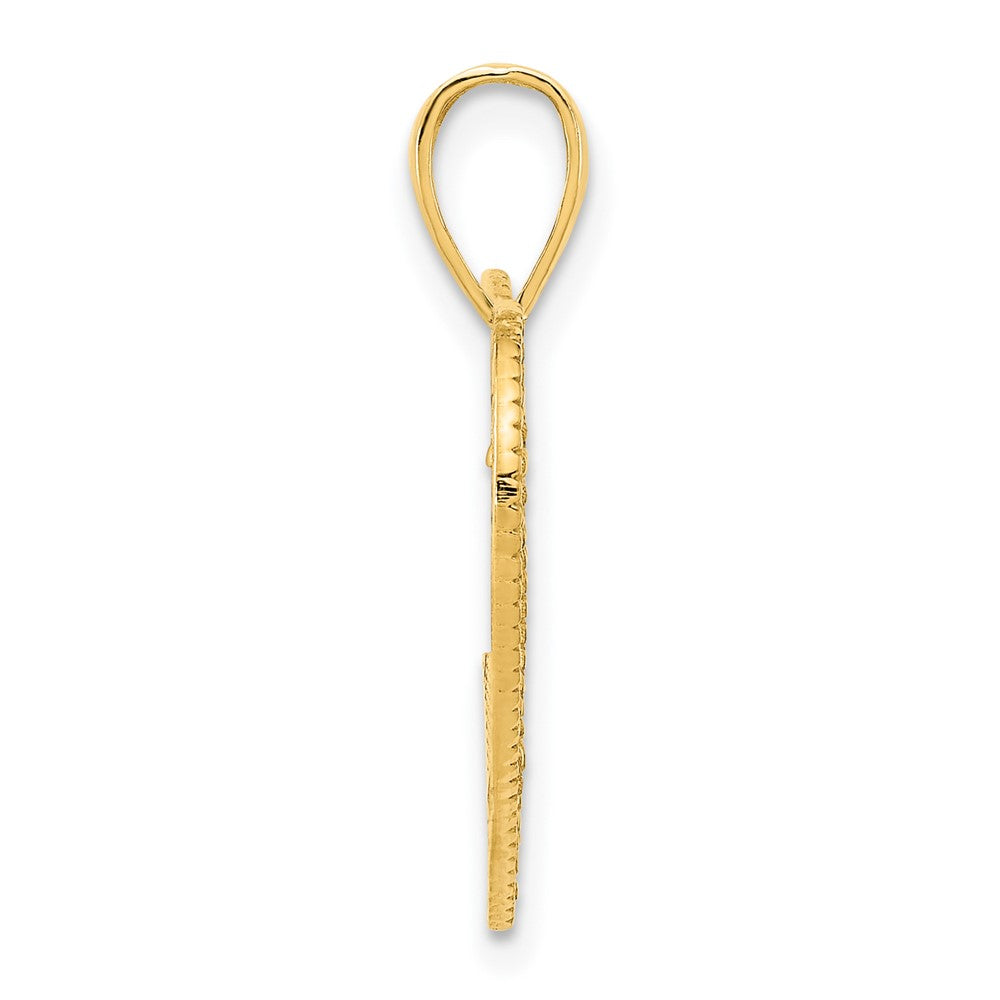 14k Fancy Cut-out Heart Pendant