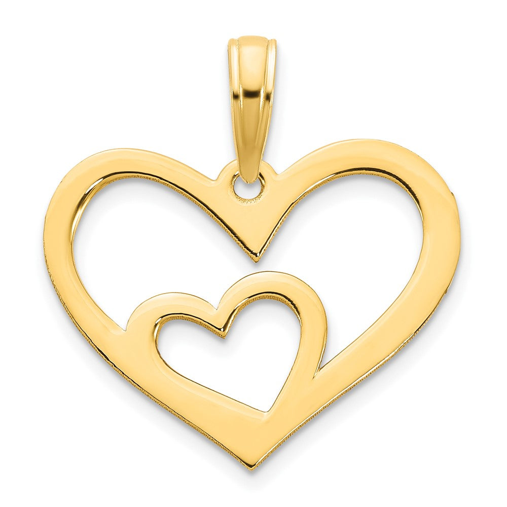 14k Heart in Heart Pendant