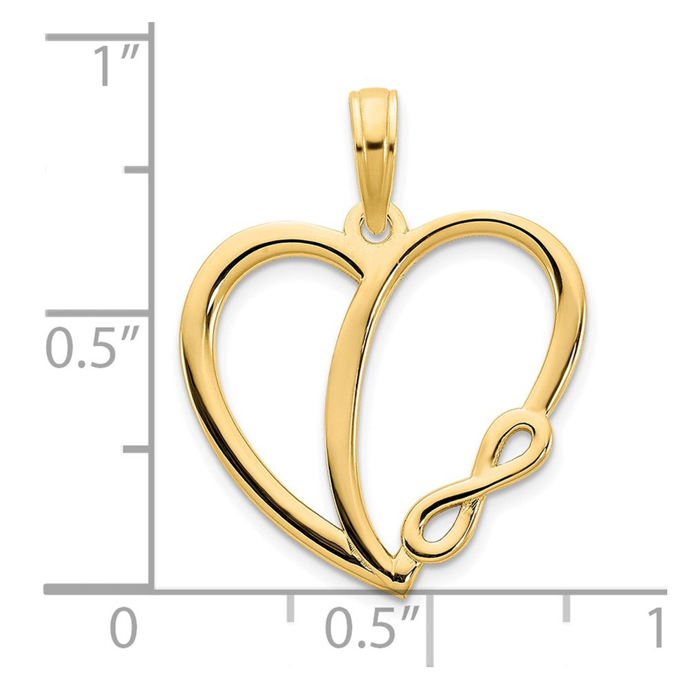 14k Infinity Heart Charm