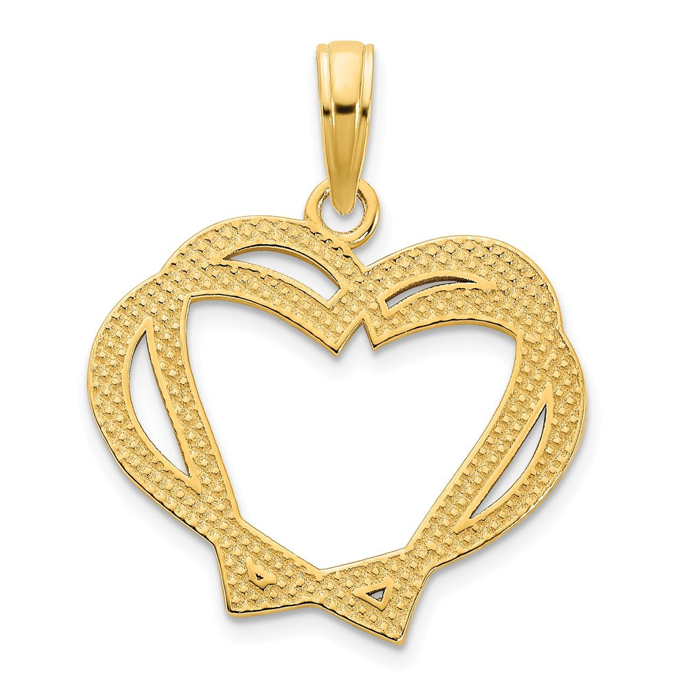 14k  Heart in Heart Pendant