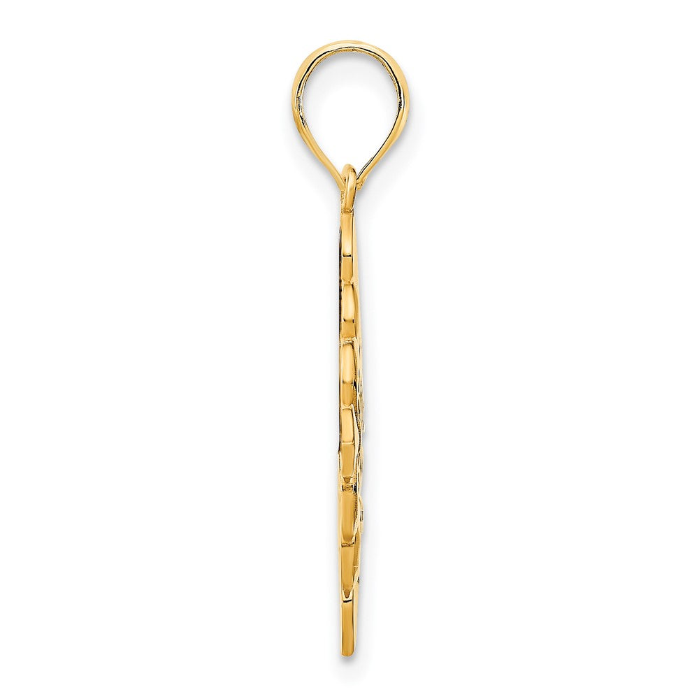 14k Fancy Fleur de Lis Pendant