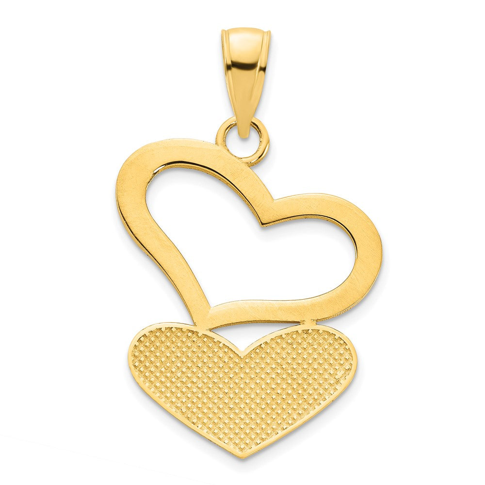 14k Two Hearts Pendant
