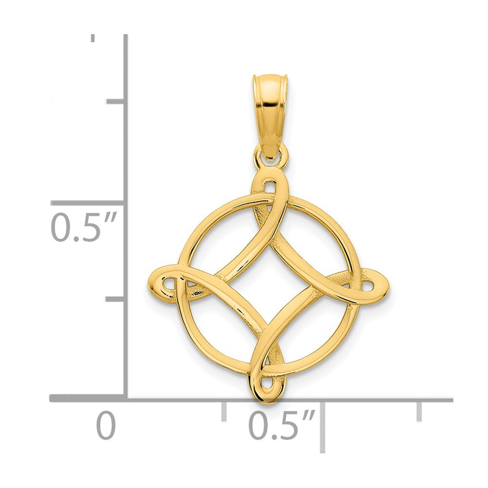 14k Fancy Celtic Knot Design Pendant