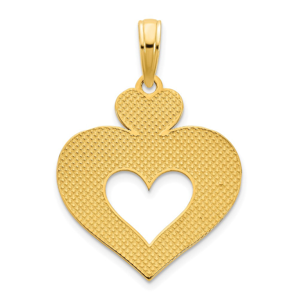 14k Cut-out Heart Pendant
