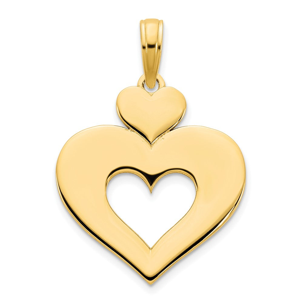 14k Cut-out Heart Pendant
