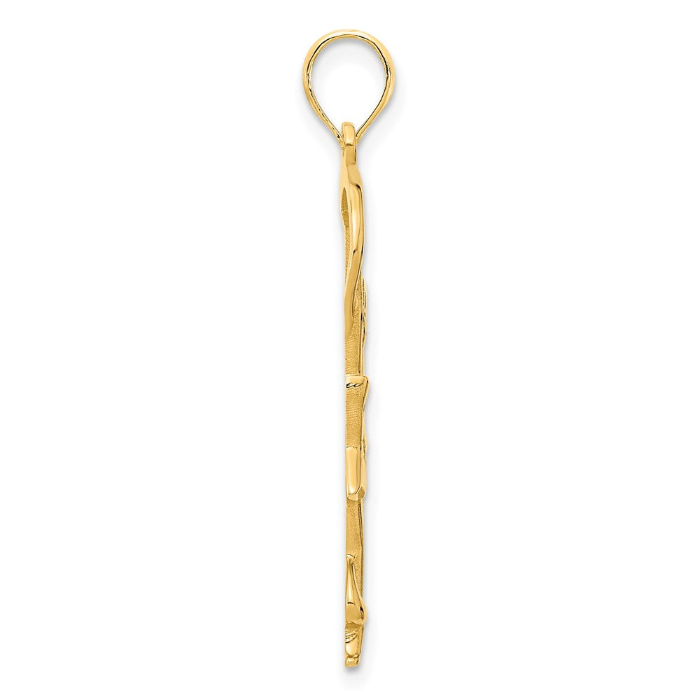 14k Gymnast with Ribbon Pendant